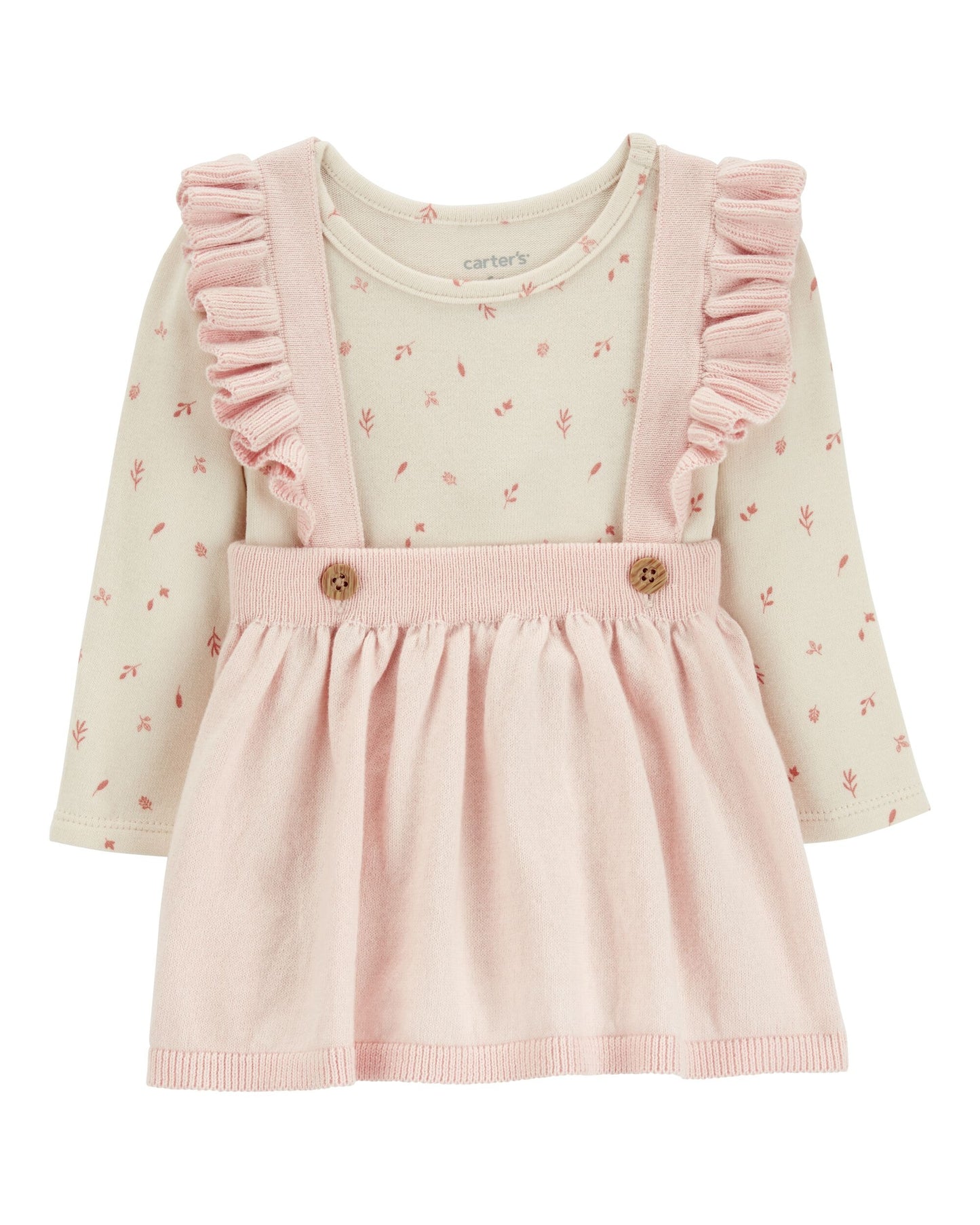 Conjunto body manga larga y braga para niña