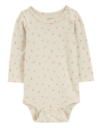 Conjunto body manga larga y braga para niña
