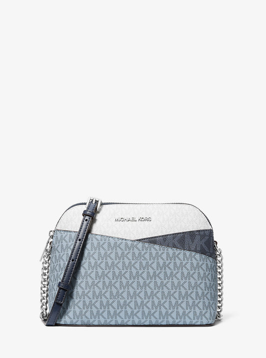 Cartera tipo bandolero con logo estampado