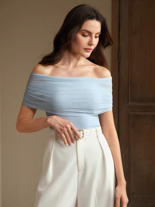 Blusa elegante de hombros descubiertos
