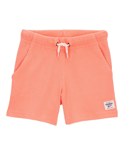 Short unicolor tejido wafle para niño