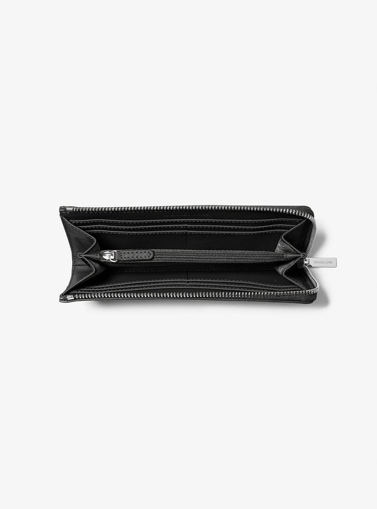 Cartera tipo monedero con piel de Saffiano
