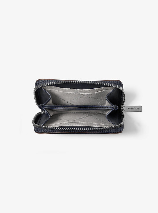 Cartera tipo monedero pequeño con piel de Saffiano