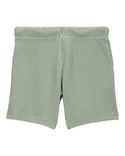Short unicolor tejido wafle para niño
