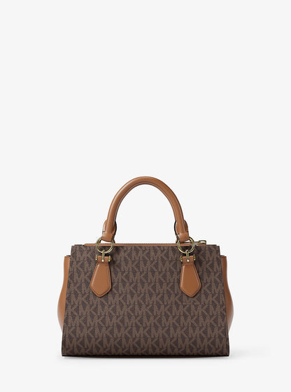Cartera pequeña Satchel Marilyn con logo estampado