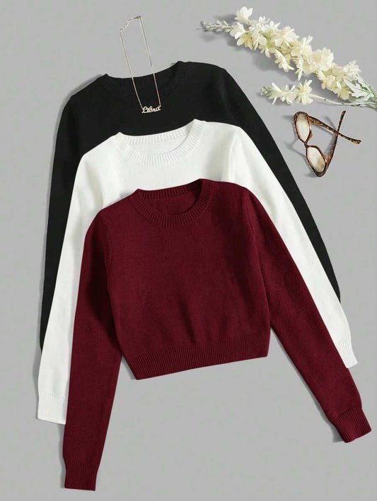 Sueter cuello redondo manga larga