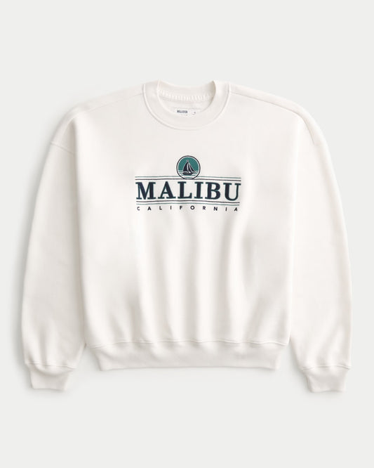 Sudadera holgada con bordado central