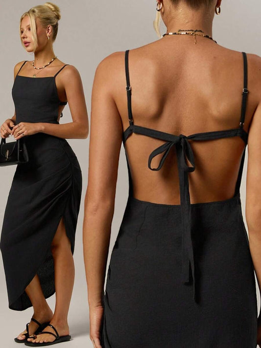 Vestido de tirantes finos y espalda descubierta