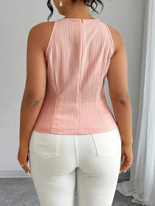 Camiseta sin tirantes de moda con lazo