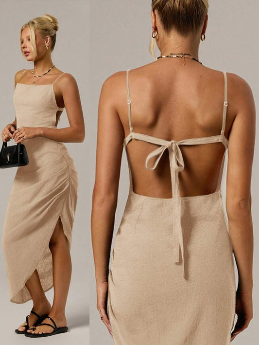 Vestido de tirantes finos y espalda descubierta