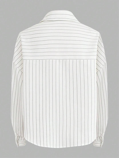 Blusa de manga larga con patrón de rayas