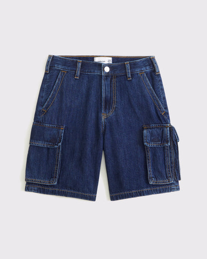 Bermuda denim cargo para niño