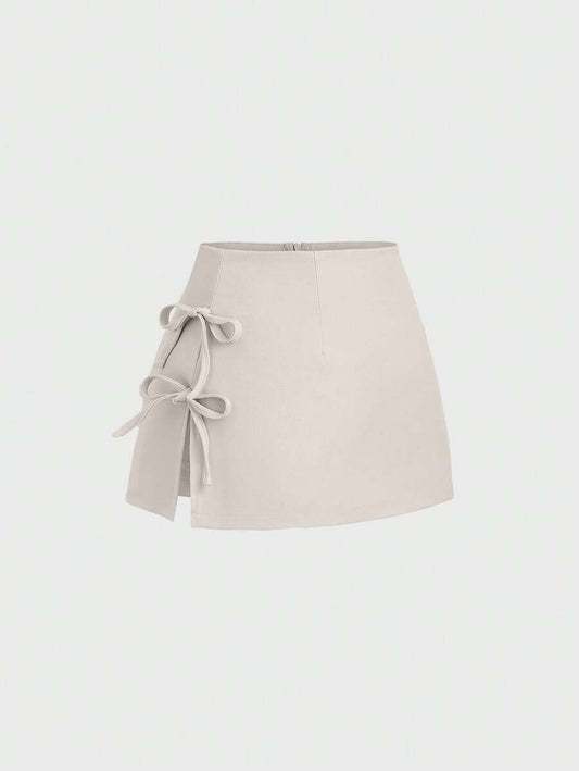 Minifalda estilo lazada