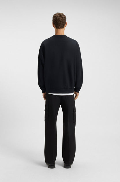 Sudadera Oversize cuello redondo con logo central