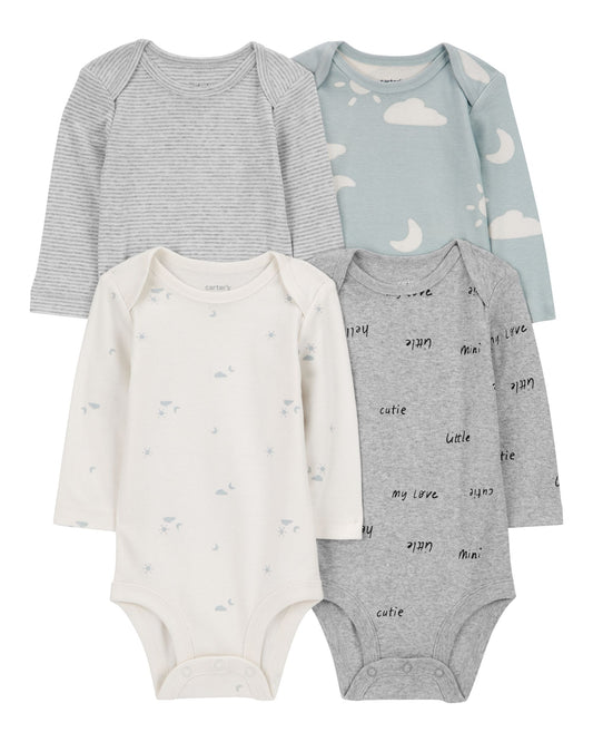 4 Pack Bodys estampado para pequeños