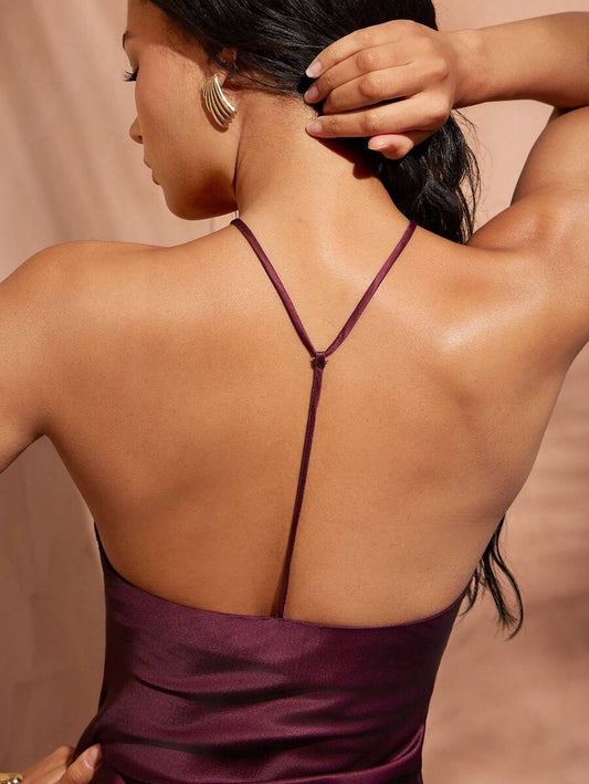 Vestido largo con espalda descubierta