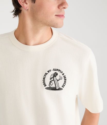 Franela cuello redondo con estampado posterior