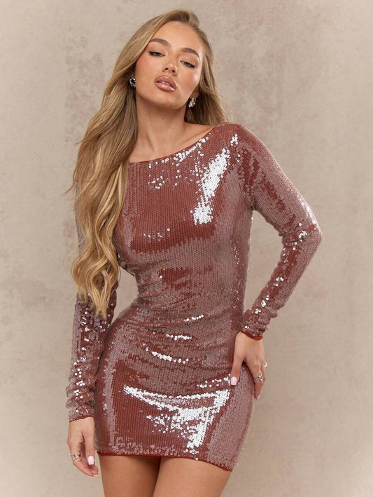 Vestido ajustado de lentejuelas