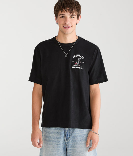 Franela cuello redondo con estampado posterior