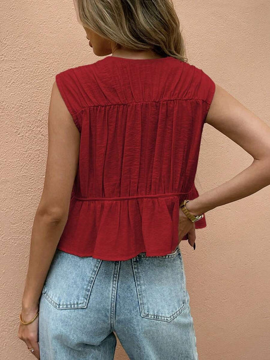 Blusa sin mangas con 3 lazos