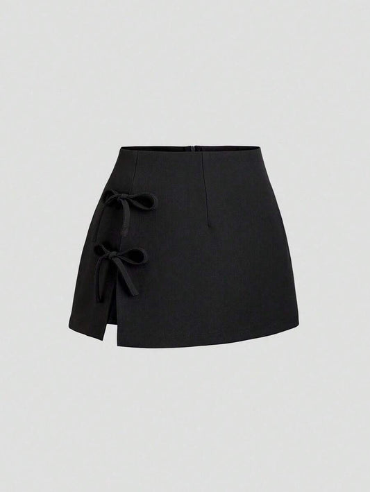 Minifalda estilo lazada