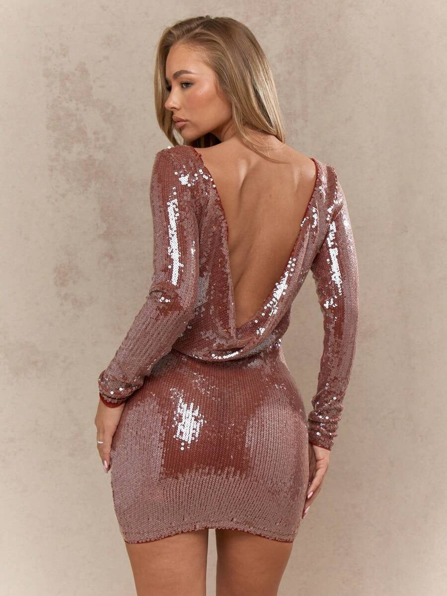 Vestido ajustado de lentejuelas