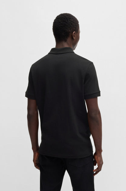 Chemise ajustada unicolor con cremallera y logo