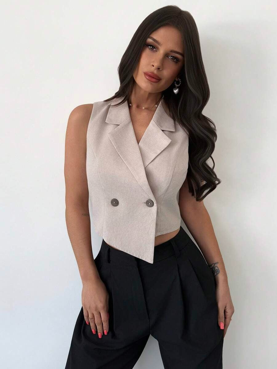 Blazer sin mangas tipo top