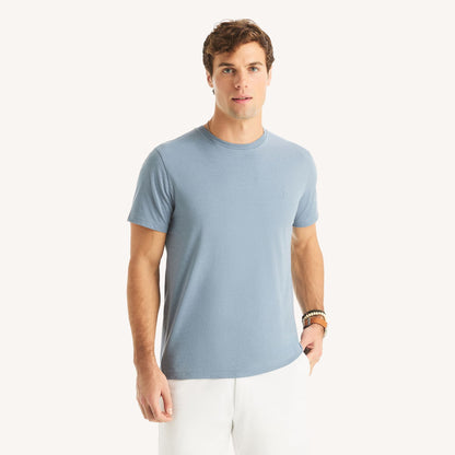 Franela cuello redondo unicolor heathered