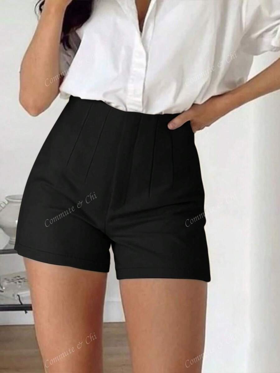 Shorts elegante con cintura fruncida
