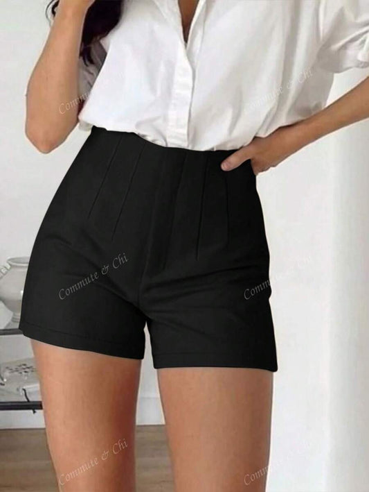 Shorts elegante con cintura fruncida