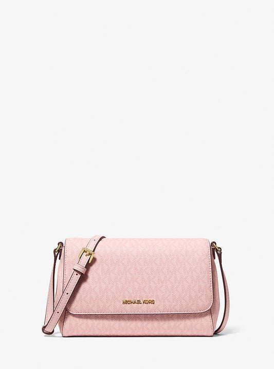 Cartera tipo bandolero con logo estampado