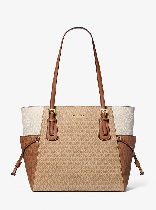 Cartera grande con colores combinado y logo estampado
