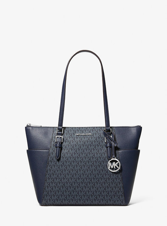 Cartera grande Charlotte con logo estampado