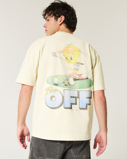 Franela holgada con estampado de los Piolin