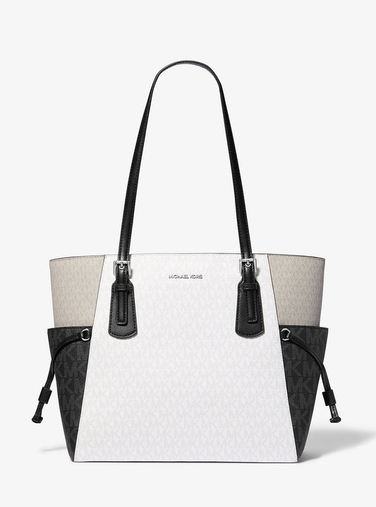 Cartera grande con colores combinado y logo estampado