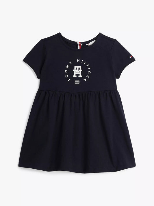 Vestido con estampado central para pequeñas