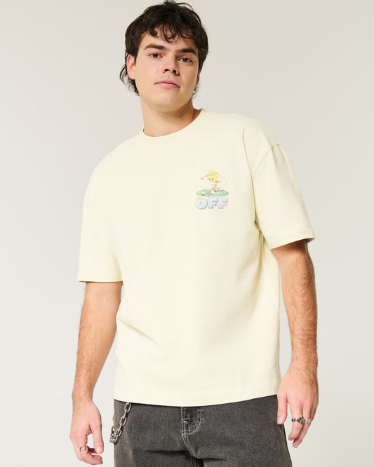 Franela holgada con estampado de los Piolin