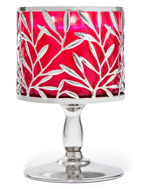 Base para vela 3 mechas Pedestal de hojas de parra