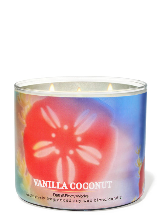 Vela 3 mechas Vanilla Coconut