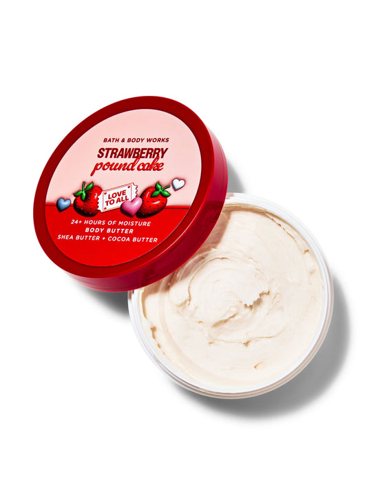 Crema corporal Strawberry Pound Cake tipo mantequilla