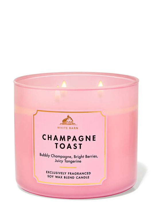 Vela 3 mechas Champagne Toast
