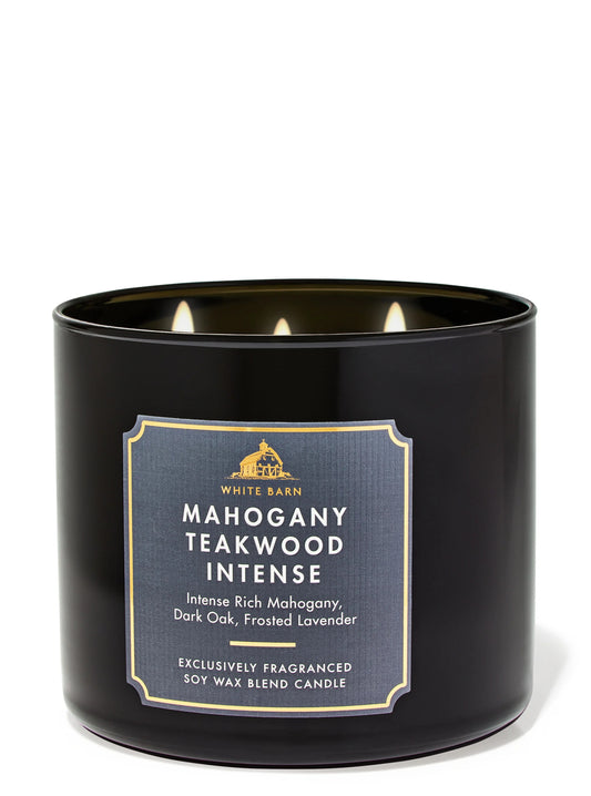 Vela 3 mechas Mahogany Teakwood Intense