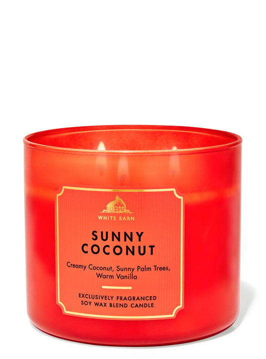 Vela 3 mechas Sunny Coconut
