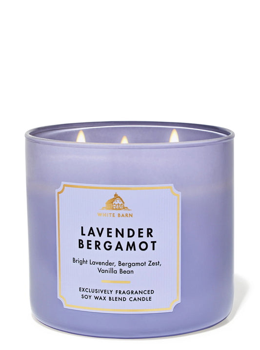 Vela 3 mechas Lavender Bergamot
