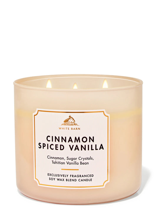 Vela 3 mechas Cinnamon Spiced Vanilla