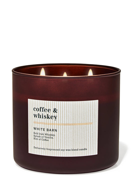 Vela 3 mechas Coffee & Whiskey