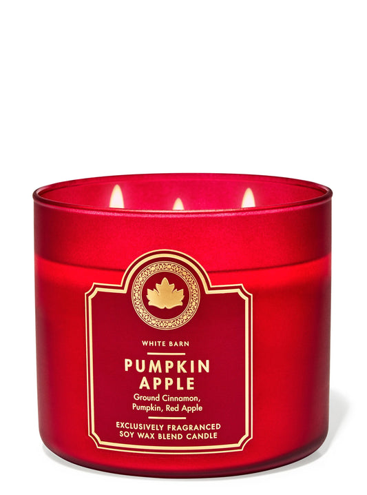 Vela 3 mechas Pumpkin Apple
