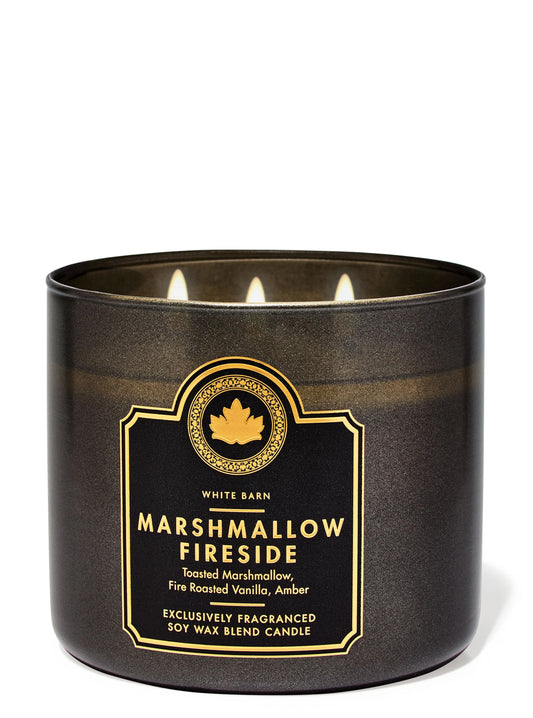 Vela 3 mechas Marshmallow Fireside