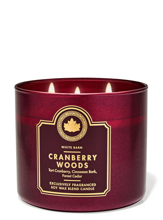 Vela 3 mechas Cranberry Woods